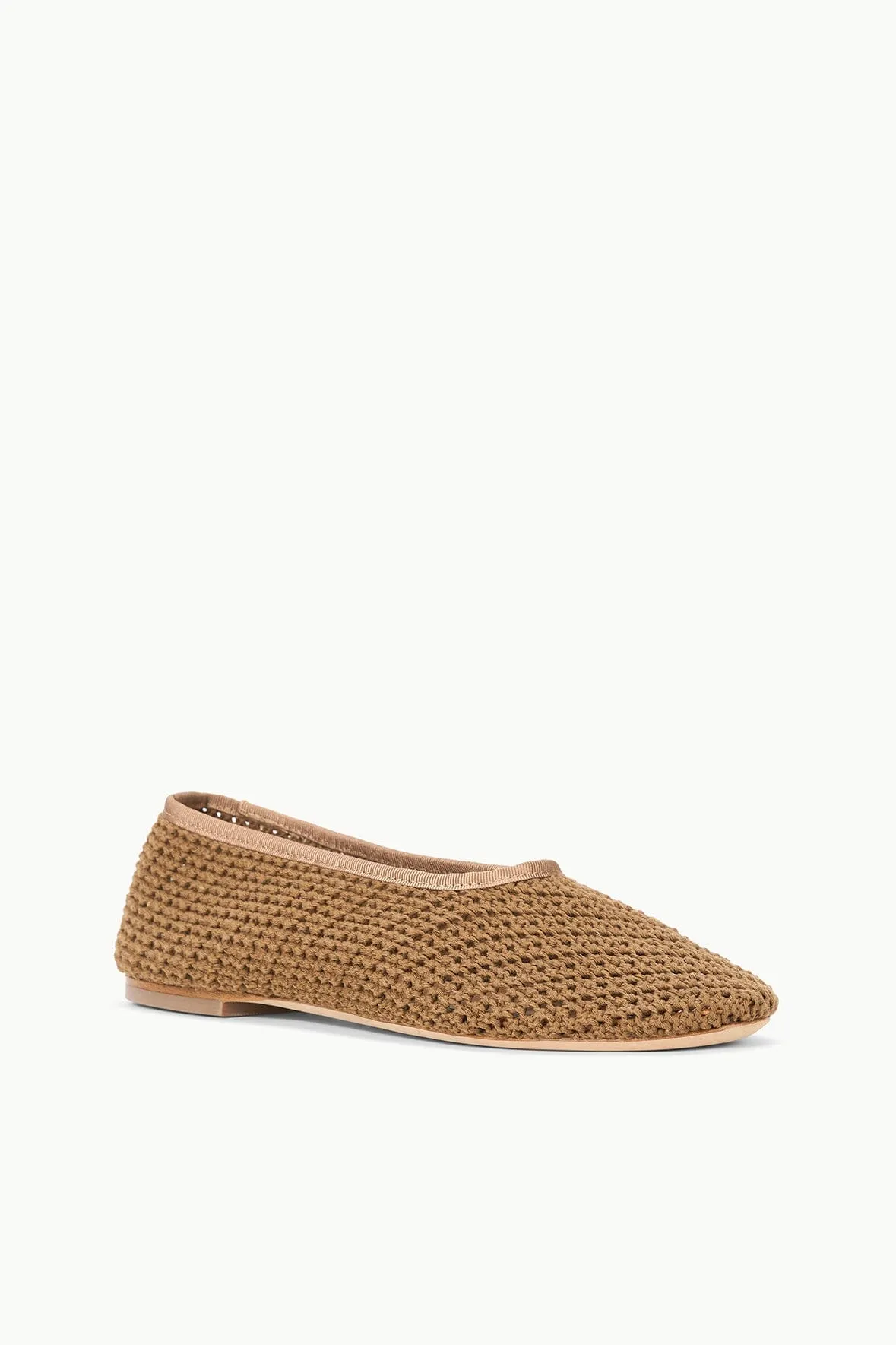 ALBA BALLET FLAT | CAMEL CROCHET