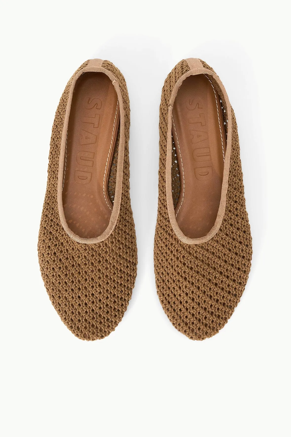 ALBA BALLET FLAT | CAMEL CROCHET