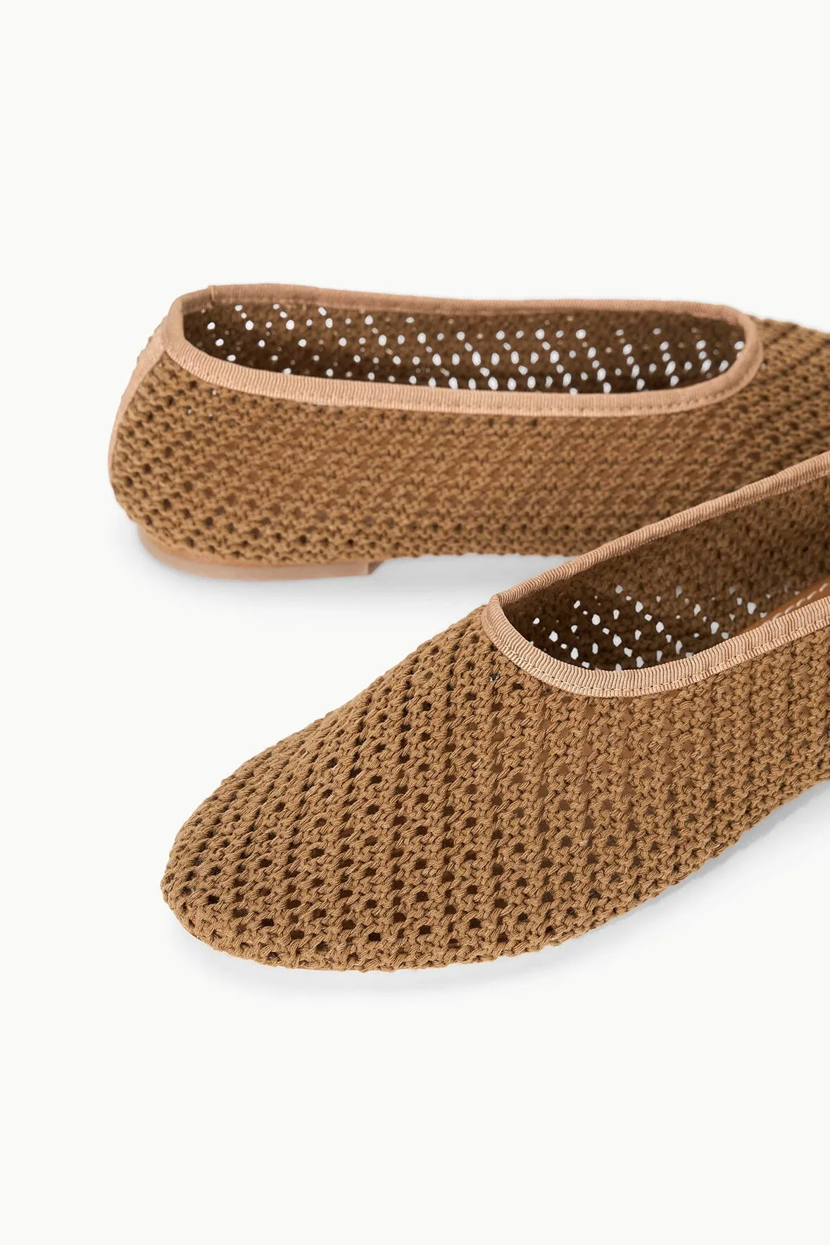 ALBA BALLET FLAT | CAMEL CROCHET