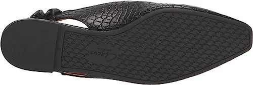 Circus by Sam Edelman Omina Black Croco Slingback Strap Pointed Toe Ballet Flats