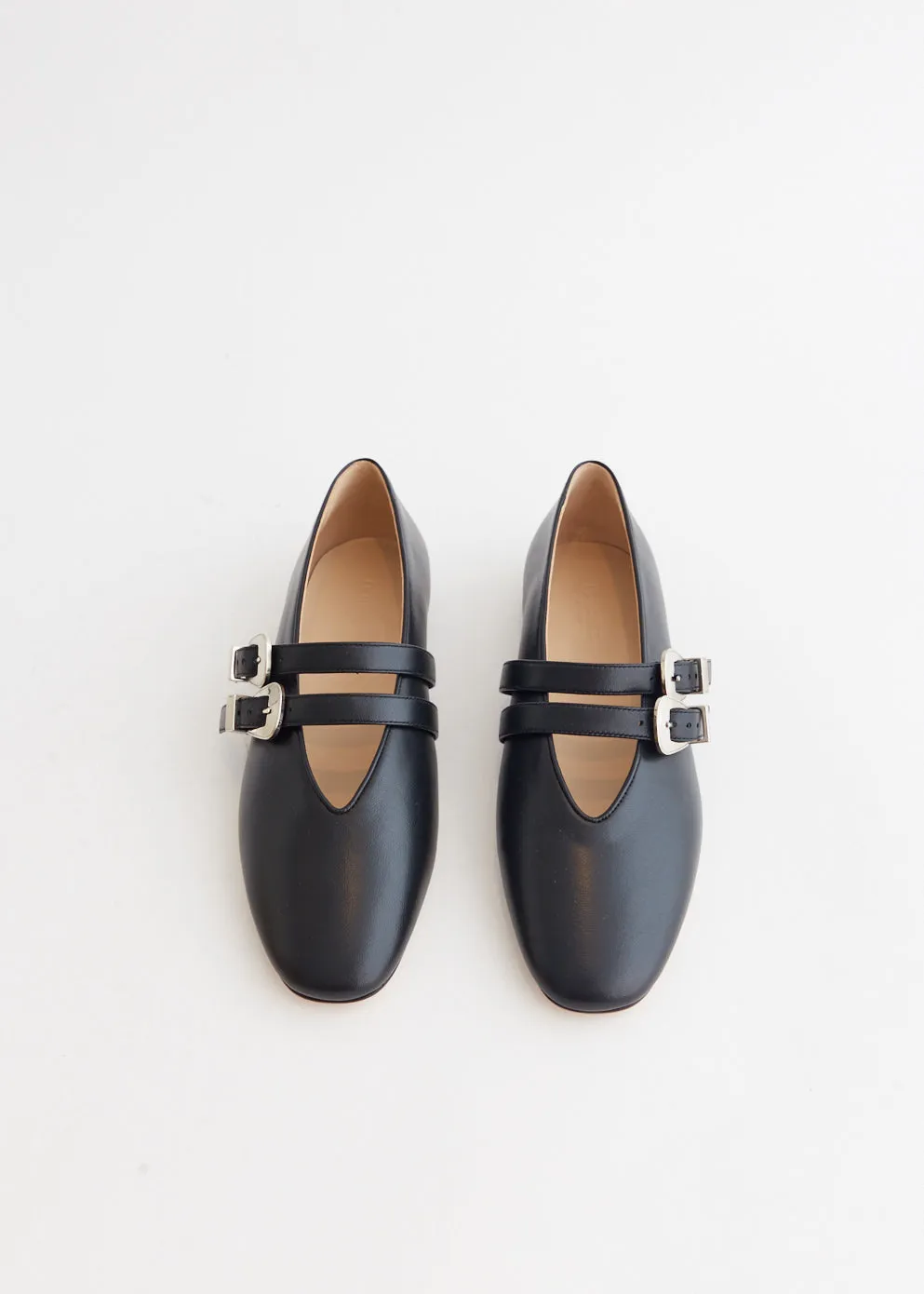Claudia Slipper Leather Flats