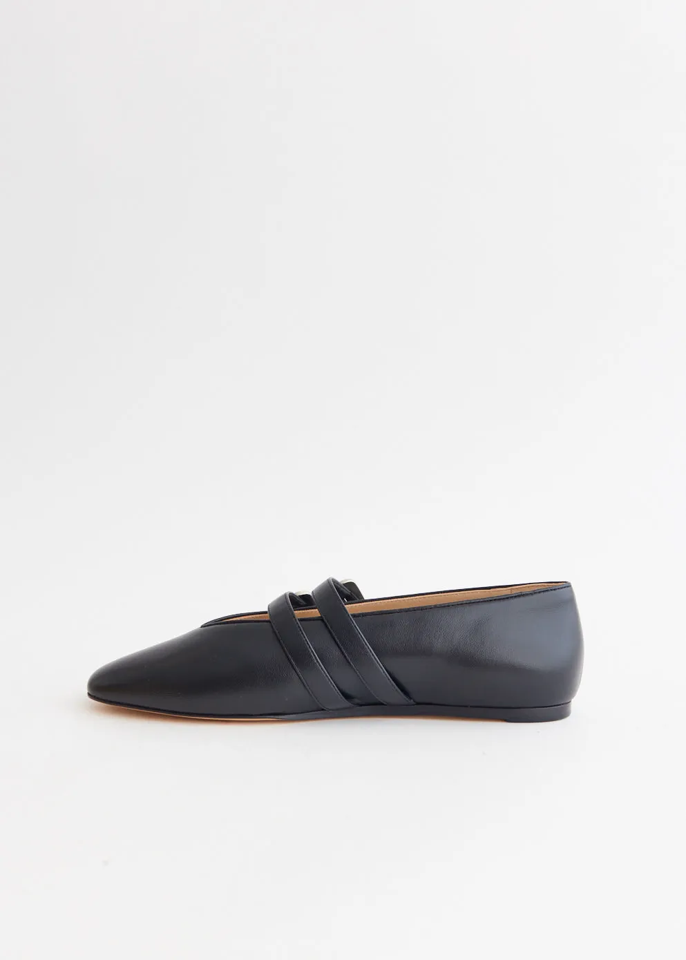 Claudia Slipper Leather Flats
