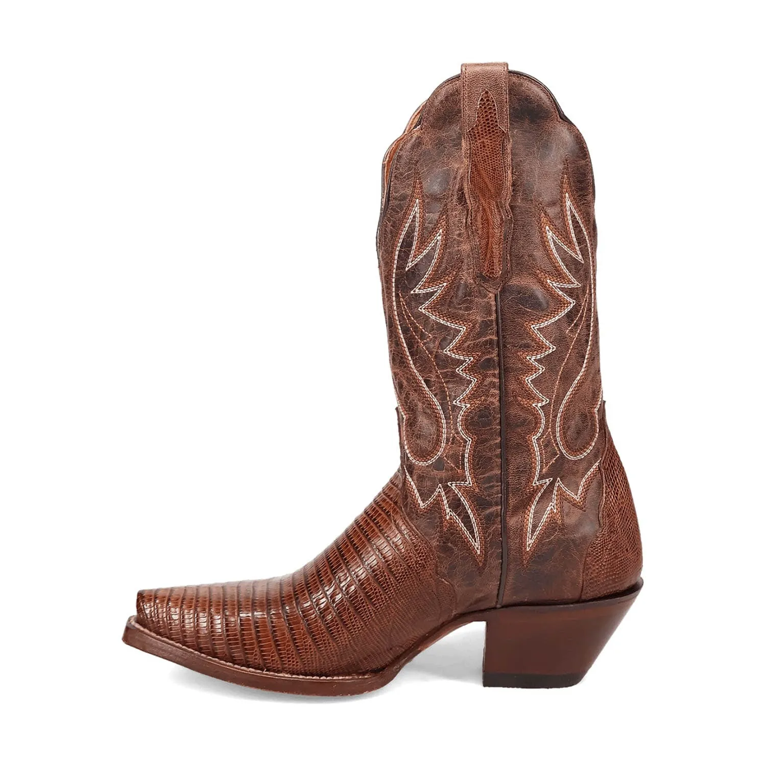 Dan Post Womens Celine Chocolate Lizard Cowboy Boots 7 M