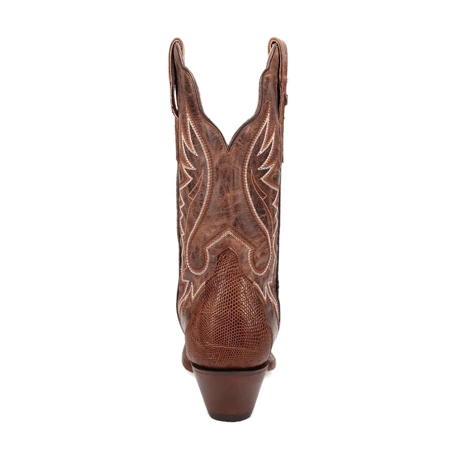 Dan Post Womens Celine Chocolate Lizard Cowboy Boots 7 M