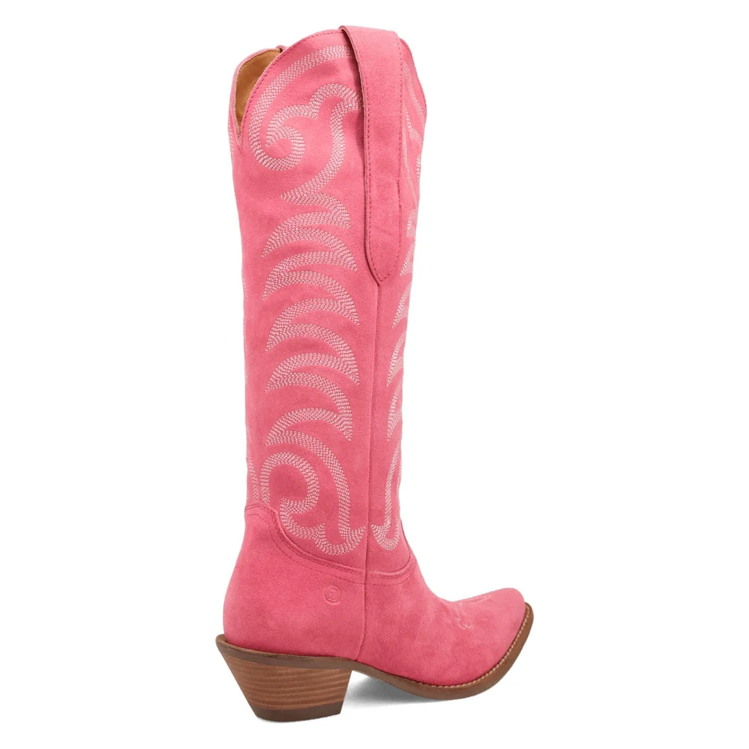Dingo Womens Movin On Pink Suede Cowboy Boots