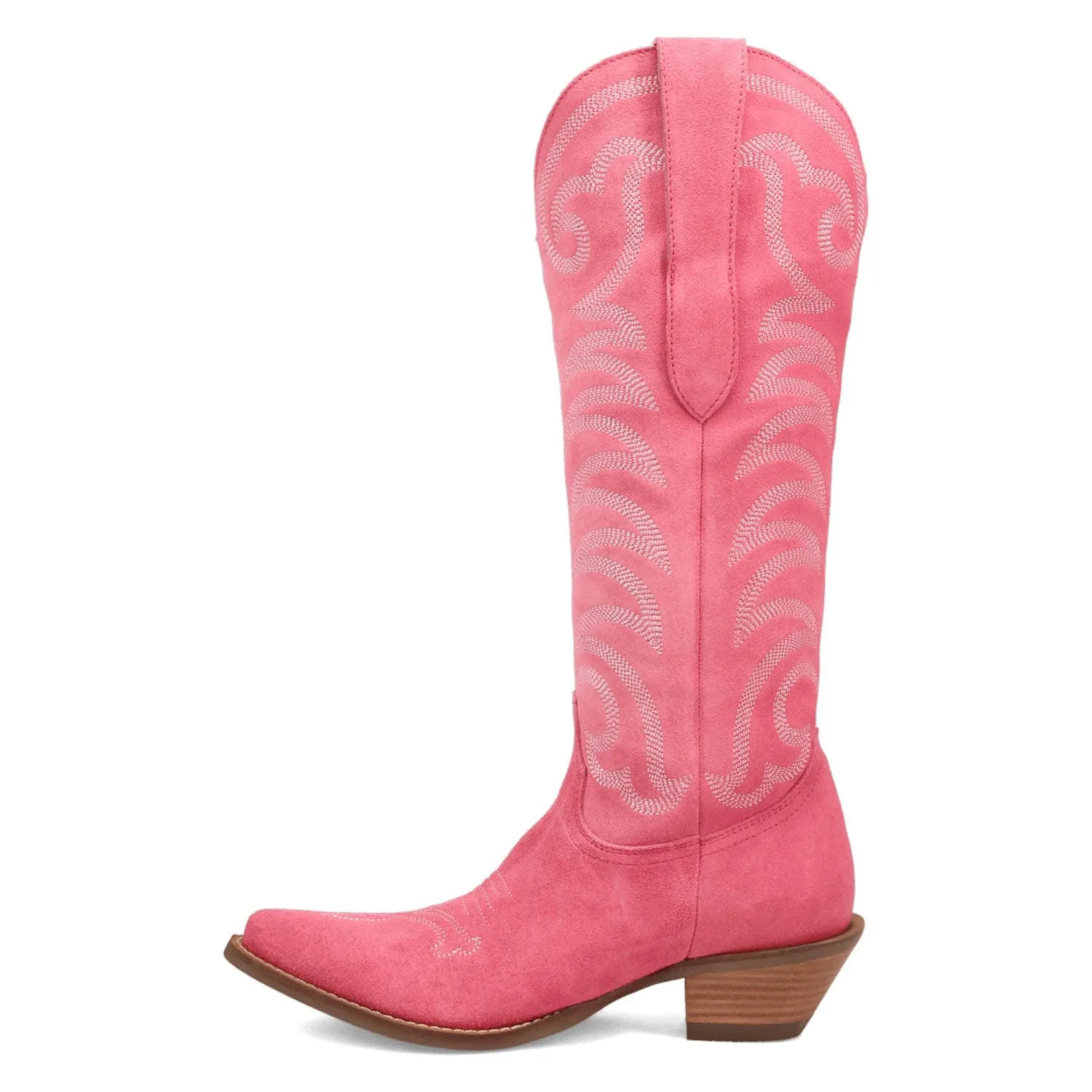 Dingo Womens Movin On Pink Suede Cowboy Boots