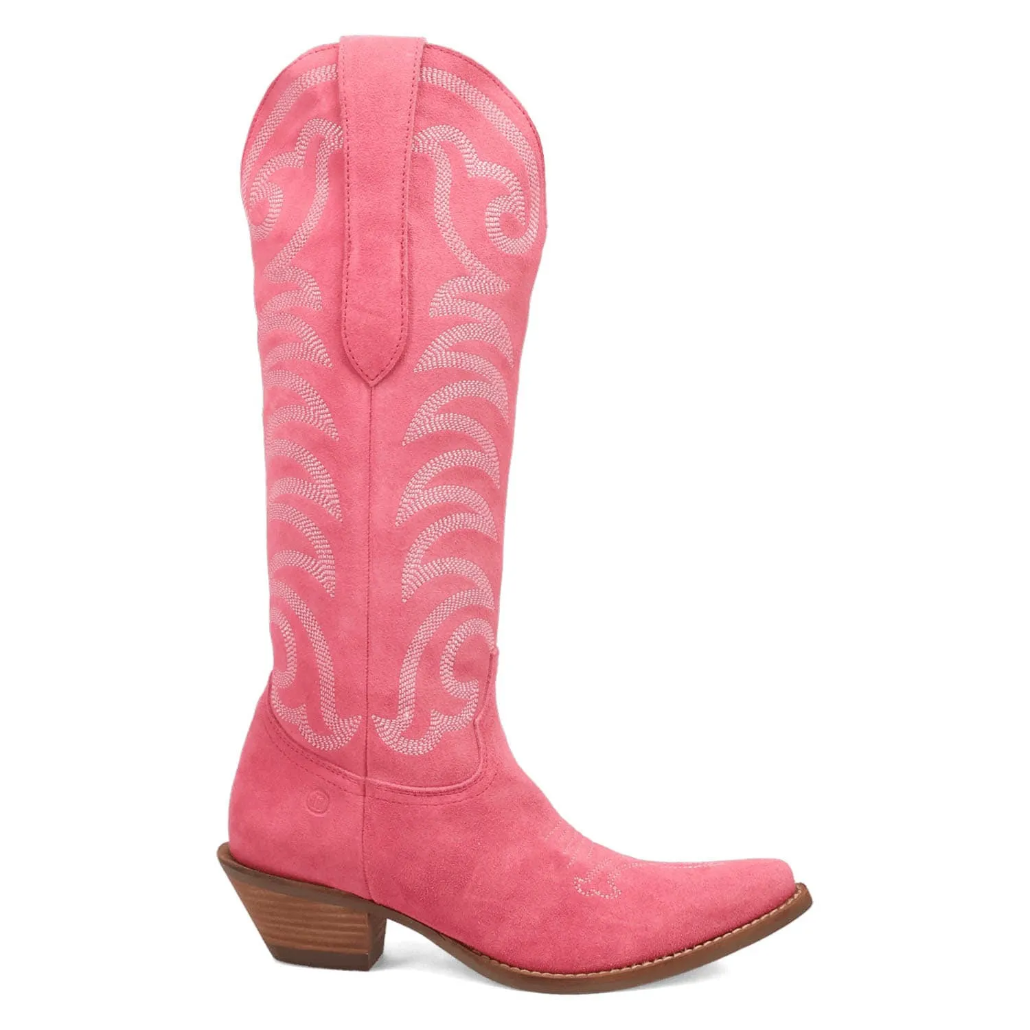 Dingo Womens Movin On Pink Suede Cowboy Boots