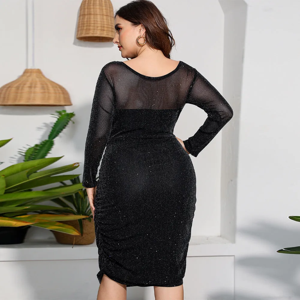 Elegant High Waist Sleeve Dress