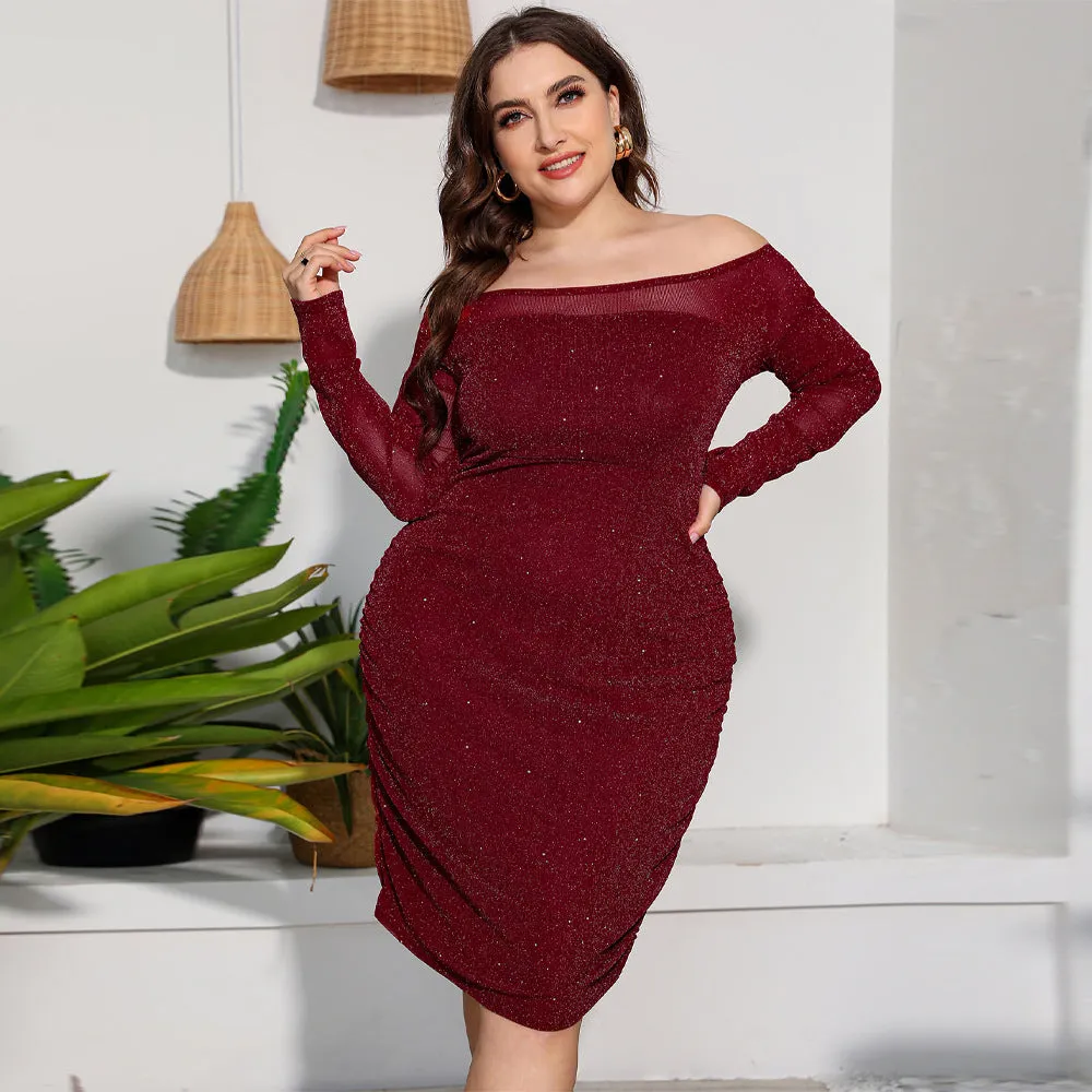 Elegant High Waist Sleeve Dress