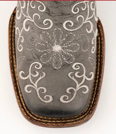 Ferrini Ladies Bella Handcrafted Smoke Cowboy Boots