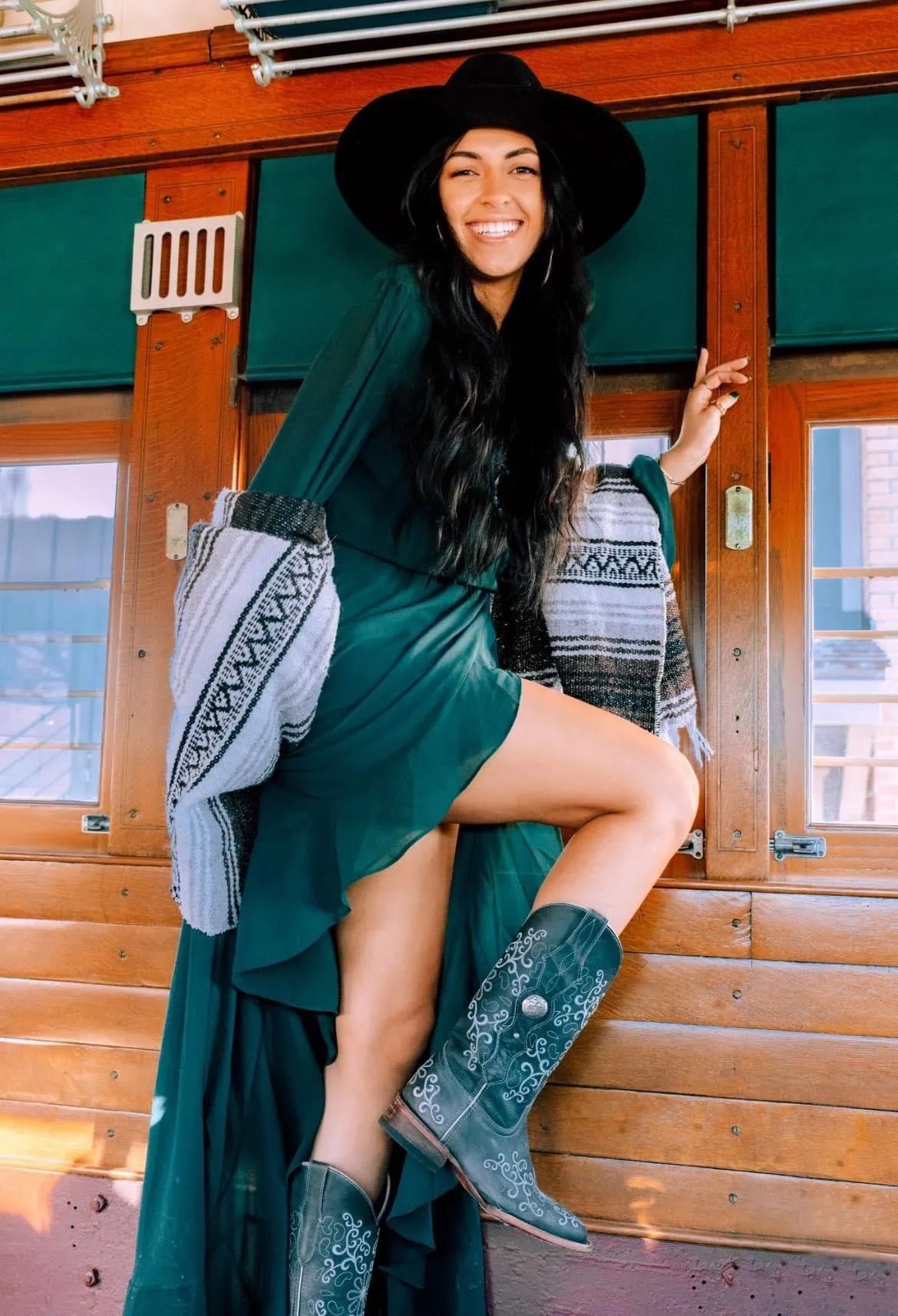 Ferrini Ladies Bella Handcrafted Smoke Cowboy Boots