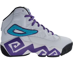 Fila Men's  1BM01089-148 MB Chenille Jamal Mashburn White Bluefish Electric Purple Retro Basketball Shoes