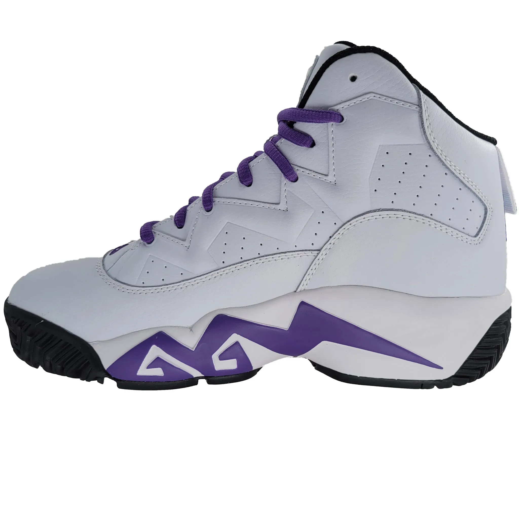 Fila Men's  1BM01089-148 MB Chenille Jamal Mashburn White Bluefish Electric Purple Retro Basketball Shoes