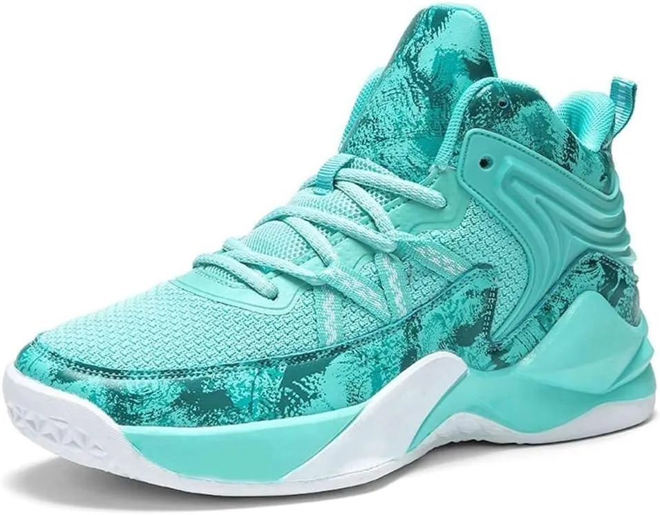 Men's Basketball Shoes High Top Fly Woven Breathable Durable Sports Training Boots
