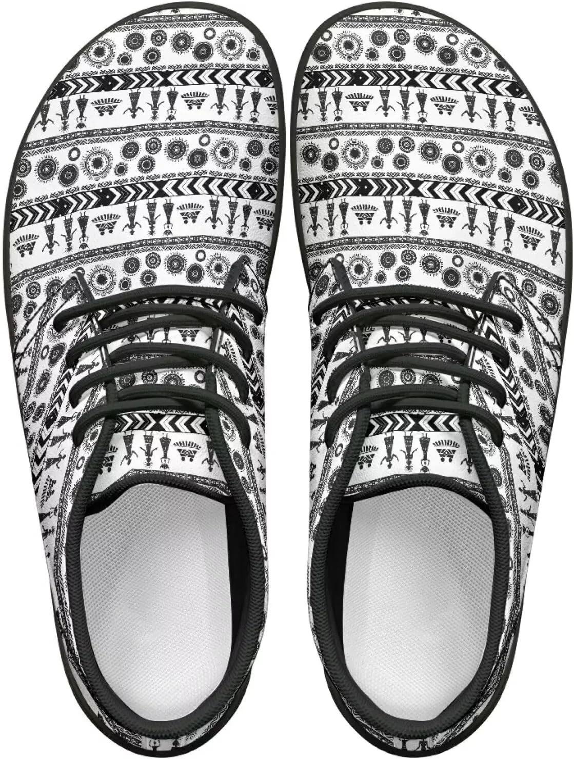 Men's Wide Toe Box Low-top Barefoot Shoes Minimalist Casual Sneakers Fashion Breathable Comfort Spacious Low Top Gym Shoe for Travel US 5-14 Black Sole