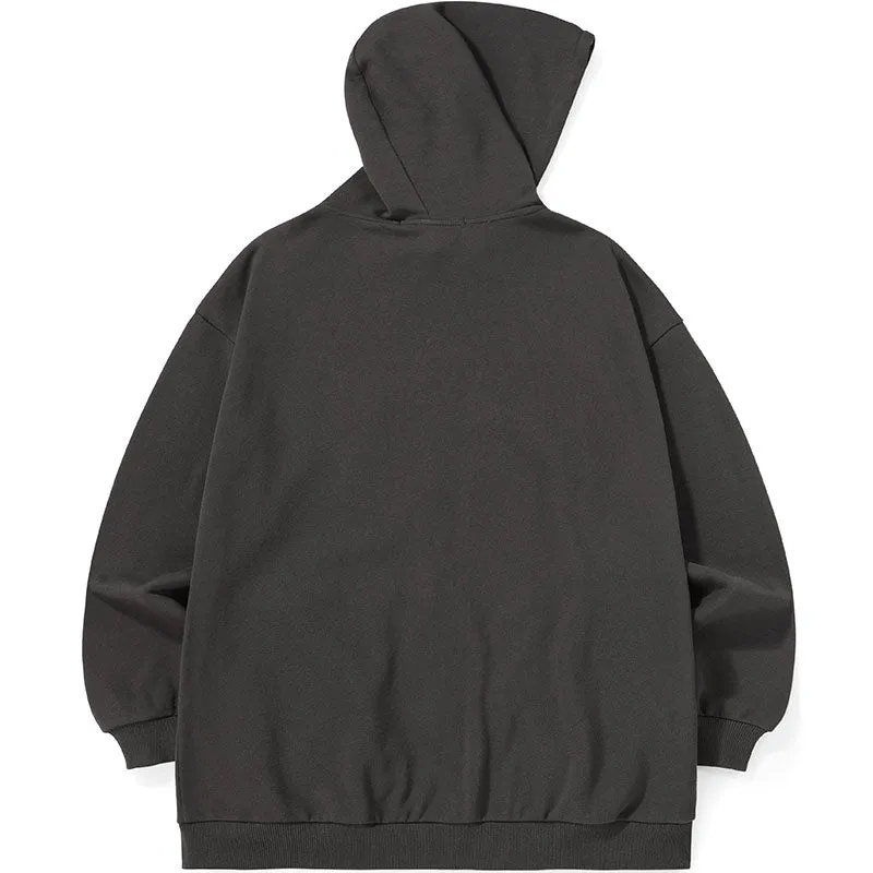 Minimalist American Style Plain Jacket With Hooded