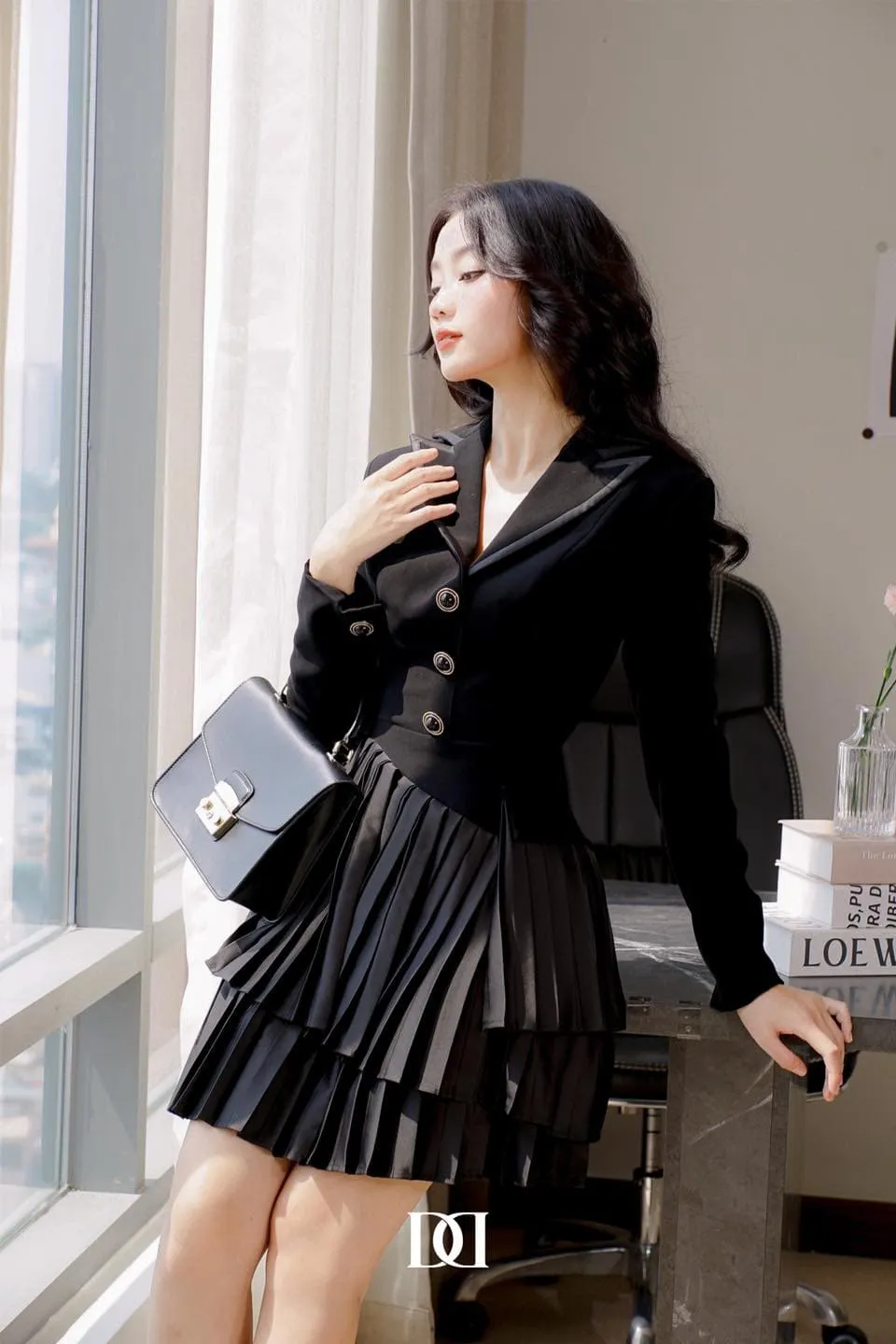 Moda Long Sleeves V-neck Layered Dress
