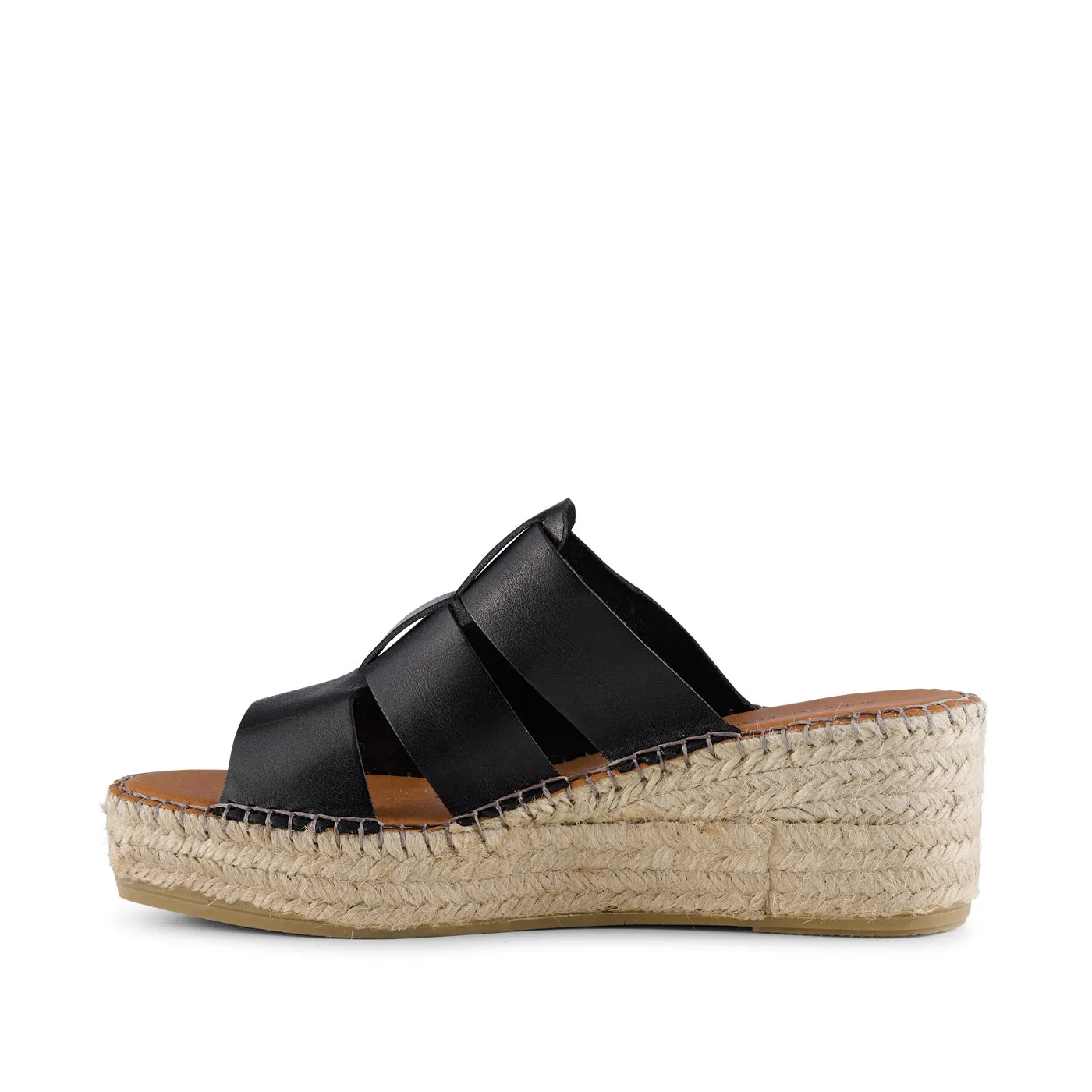 Orchid mule læder - BLACK