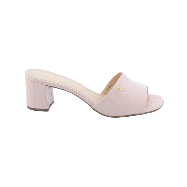 Peep-Toe Block Heeled Mule BCM 031