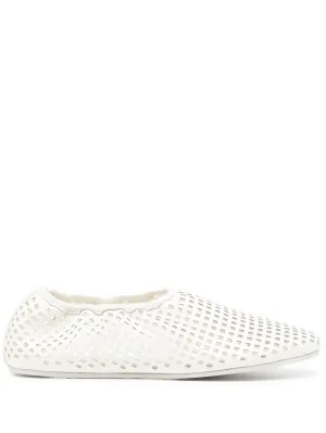 Perforated Ballet Flat in Tofu