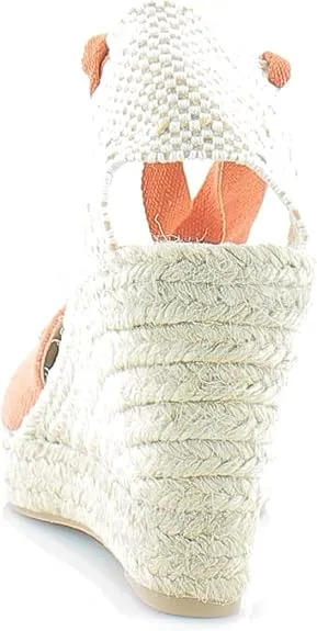 Sam Edelman Margherita Burnt Orange Tie Up Wedge Heeled Espadrilles Sandals