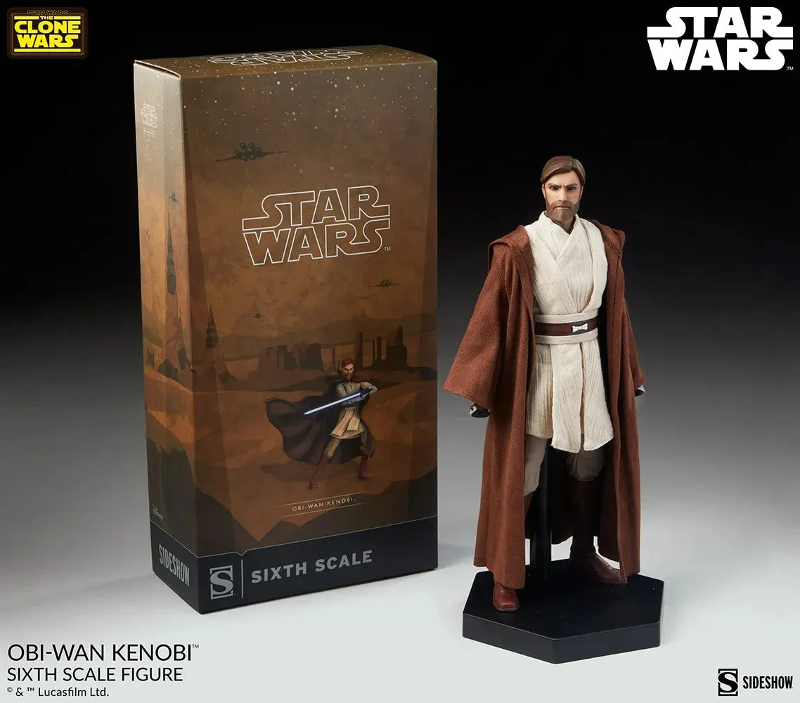 Sideshow Collectible 1/6 Star Wars Clone Wars Obi-Wan Kenobi Sixth Scale Figure
