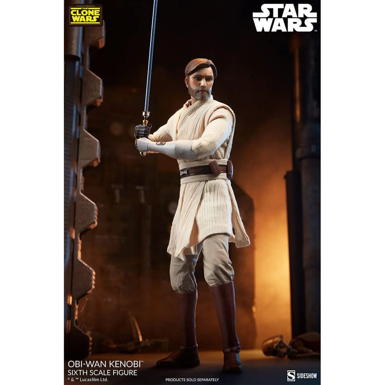 Sideshow Star Wars The Clone Wars Obi-Wan Kenobi Sixth Scale Figure
