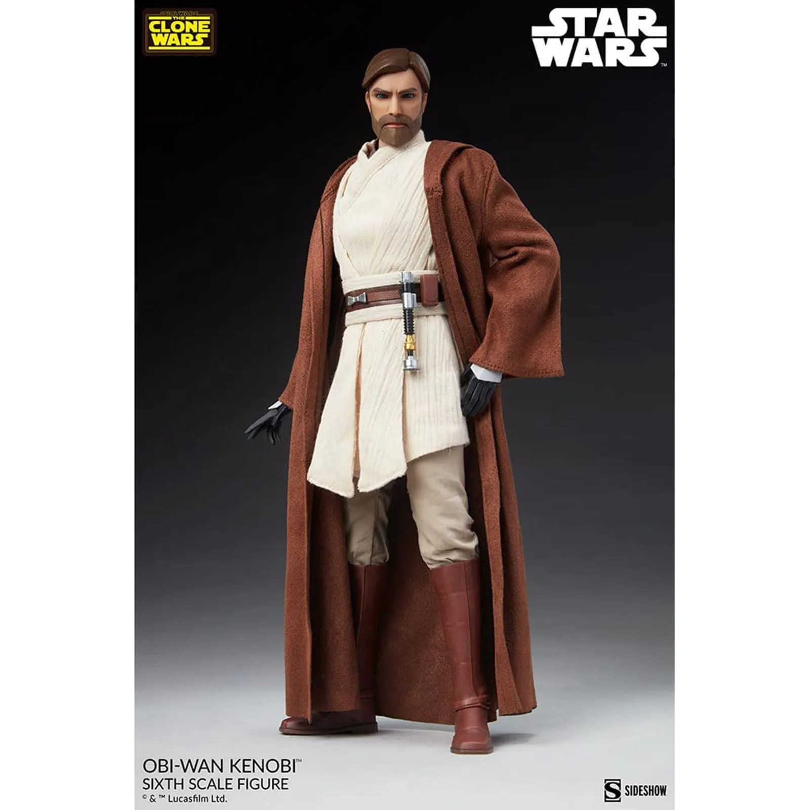 Sideshow Star Wars The Clone Wars Obi-Wan Kenobi Sixth Scale Figure