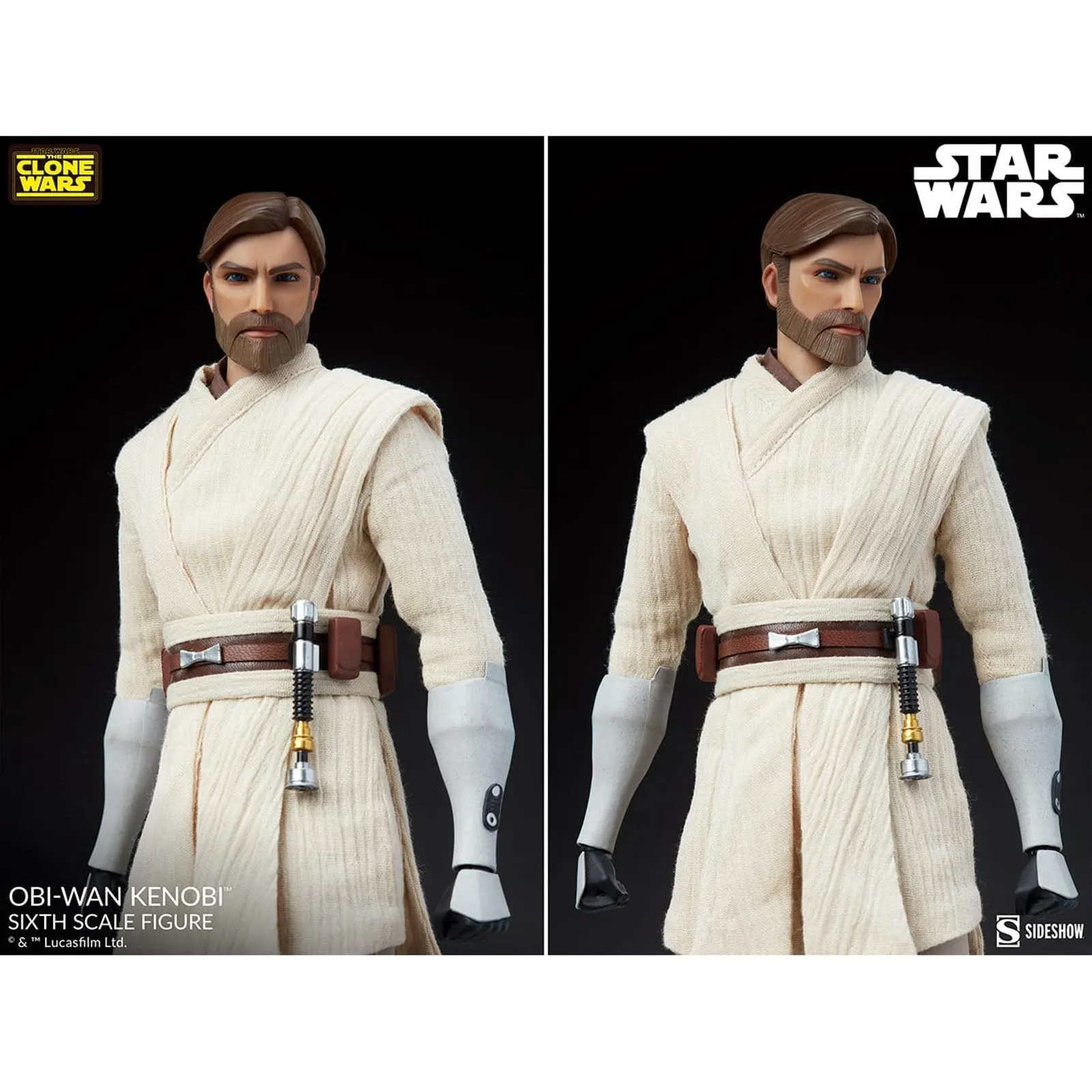 Sideshow Star Wars The Clone Wars Obi-Wan Kenobi Sixth Scale Figure