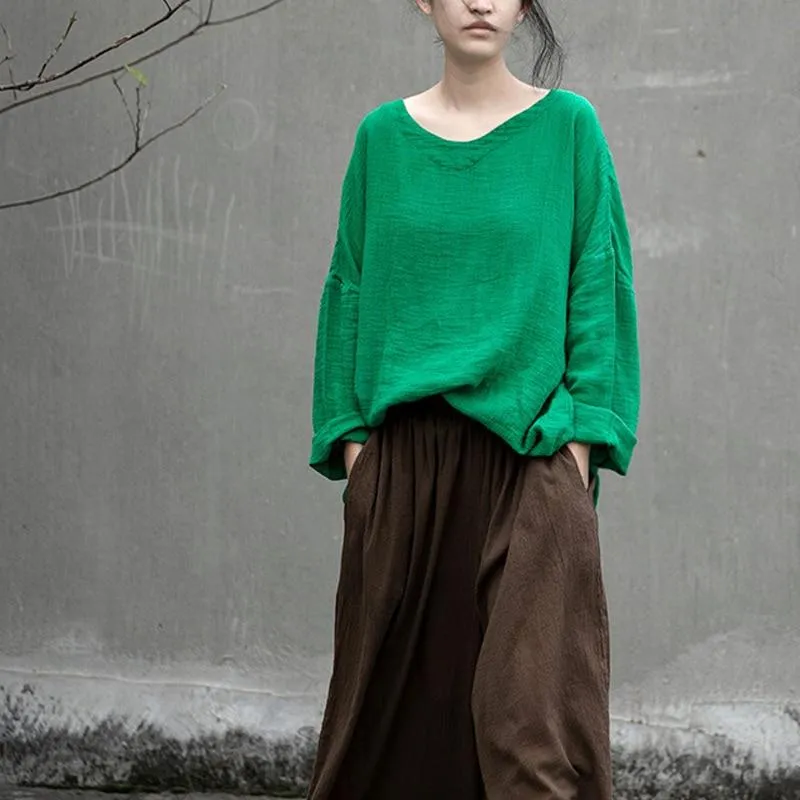 Vivid Green Batwing Sleeve Shirt | Lotus