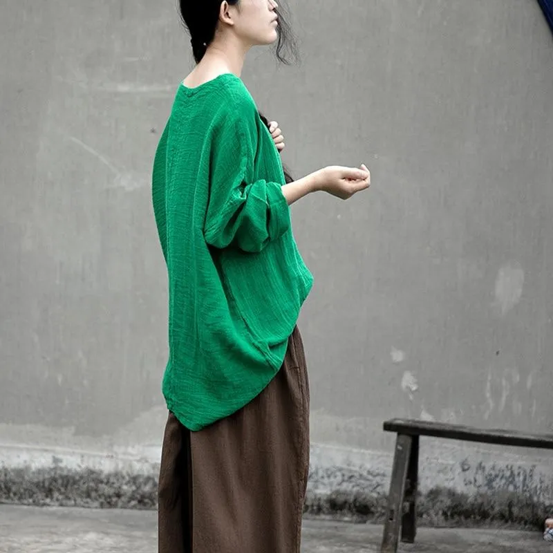 Vivid Green Batwing Sleeve Shirt | Lotus