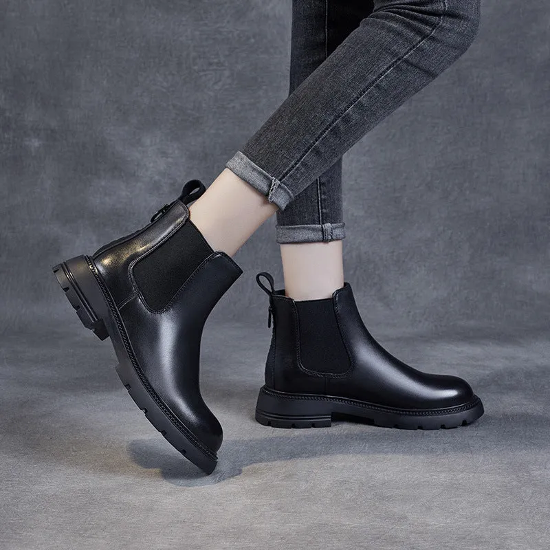 Women Minimalist Sheepskin Casual Ankle Boots