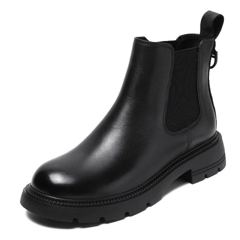 Women Minimalist Sheepskin Casual Ankle Boots