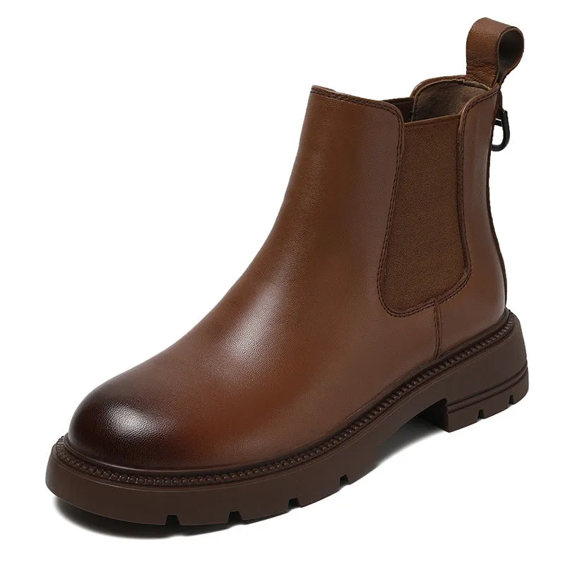 Women Minimalist Sheepskin Casual Ankle Boots