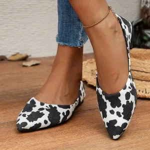 Women's Shallow Mouth Embroidered Pointed-toe Flat Shoes 28349182C